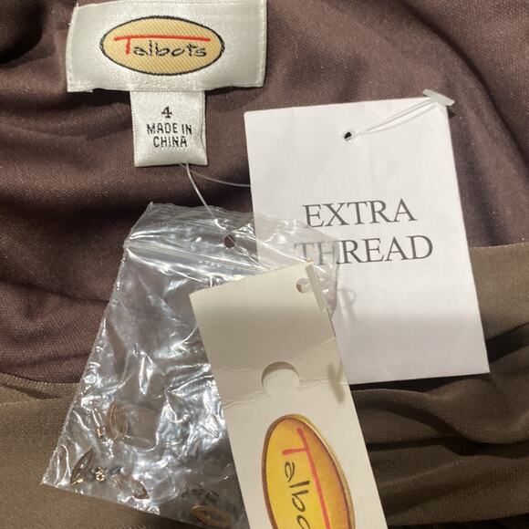 Talbots Brown One Shoulder Cocktail dress - Picture 3 of 9